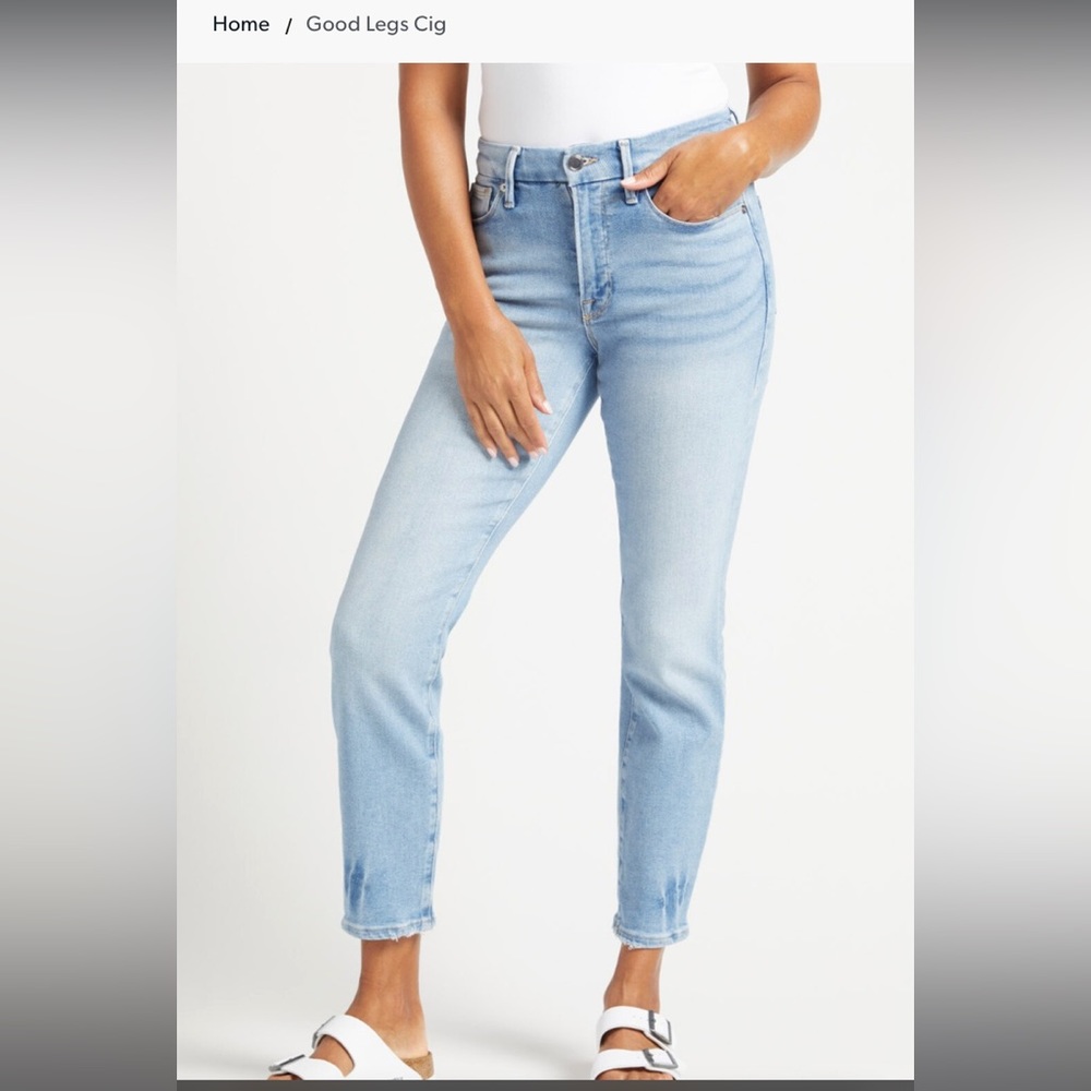 Good American Indigo Blue Jeans New NWT H25019